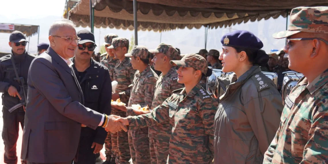 LG Ladakh Kavinder Gupta Celebrates Diwali with Army Jawans in Leh