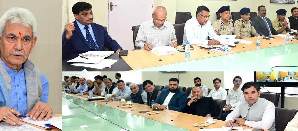 Lt Governor Chairs High Level Meeting to review Muharram arrangements with eminent representatives of Shia Community, Officials of Civil and Police Administration