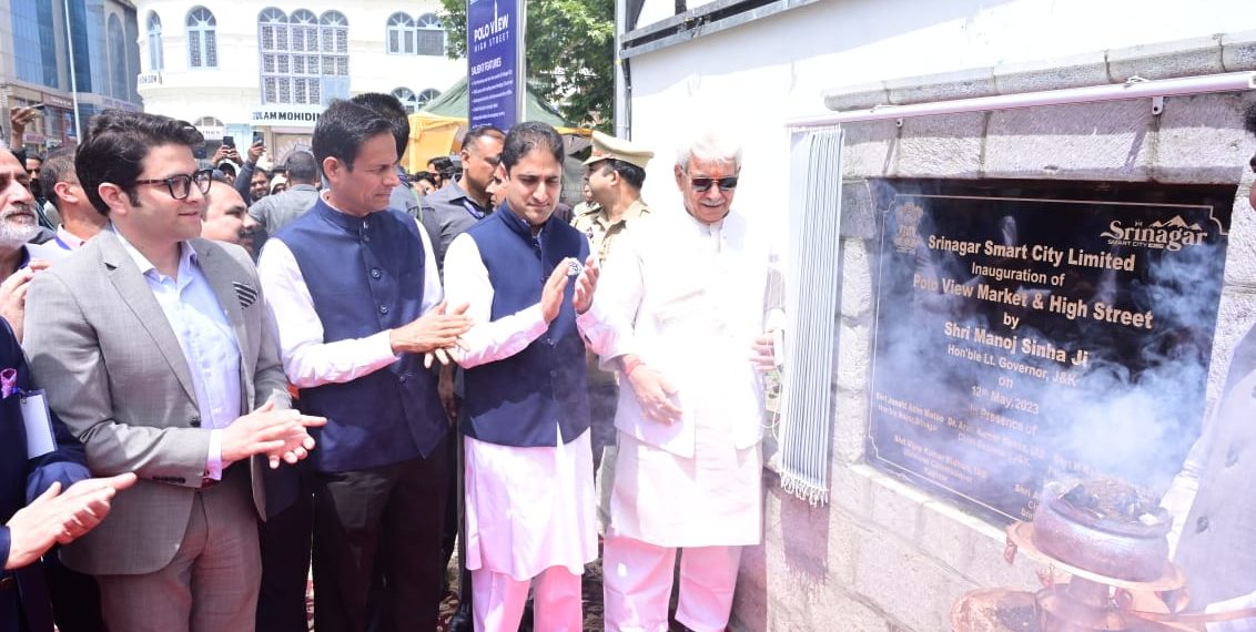 Lt Governor inaugurates three projects of Srinagar Smart City