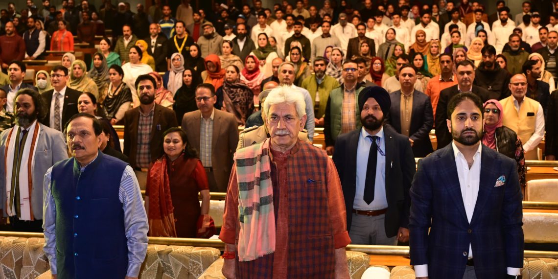 Lt Governor addresses J&K UT Foundation Day celebrations in Srinagar