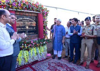 Lt Governor lays foundation stone for Areesha Royal Hospital & Medical College at Medicity, Srinagar