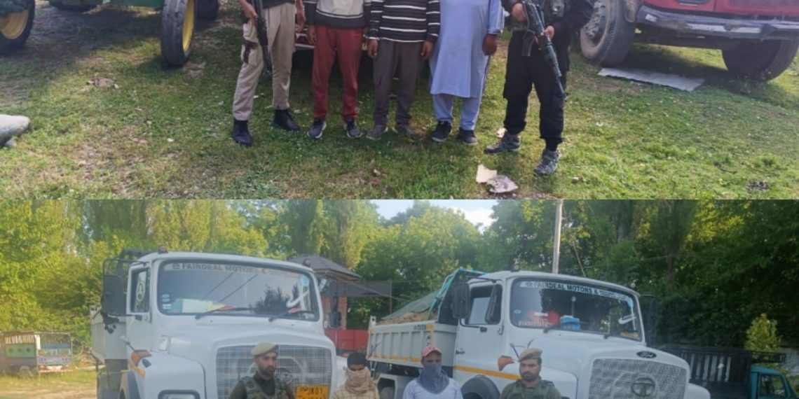 Illegal extraction and transportation of minerals