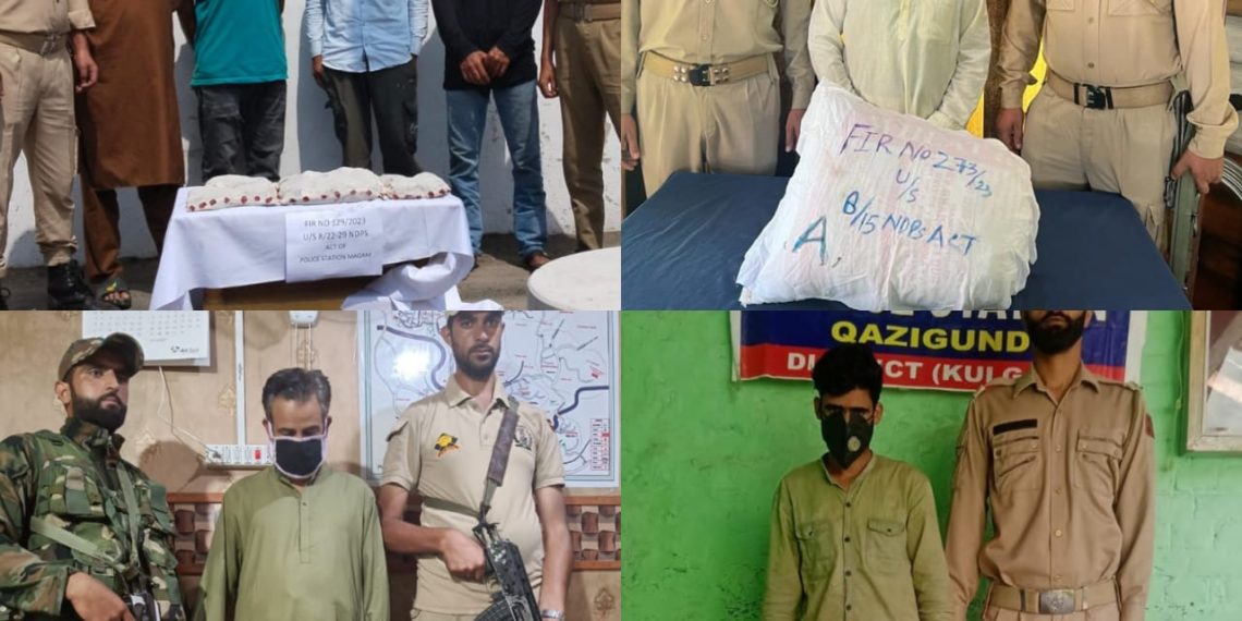Police arrests 07 drug peddlers, contraband substances recovered