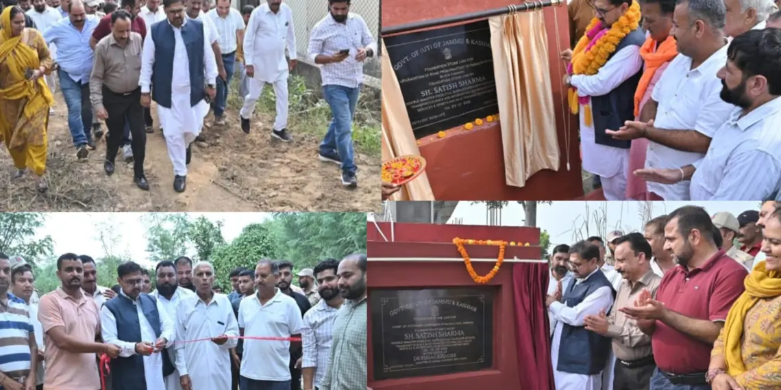 Satish Sharma Lays Foundation Stones for Five Development Projects in Chhamb; Reaffirms Commitment to Rural Development