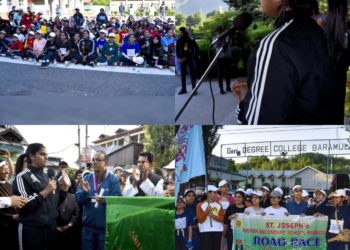 SP Hqrs Baramulla flags off road race organized by St. Joseph School Baramulla