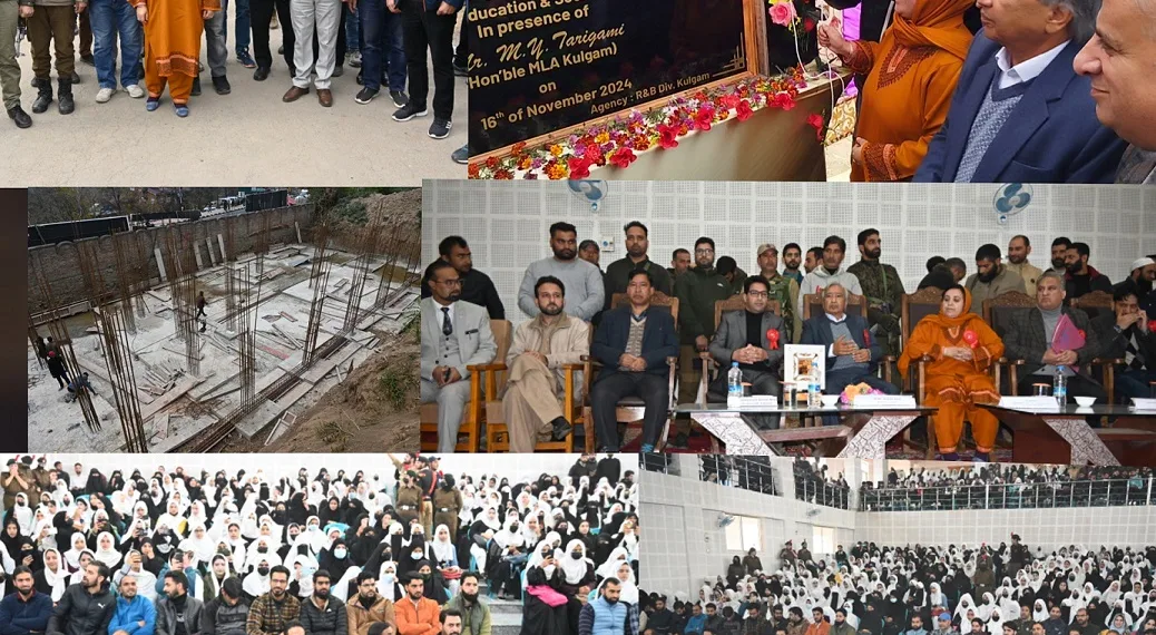 Sakeena Masood lays foundation stone for Academic Block at GDC Kulgam