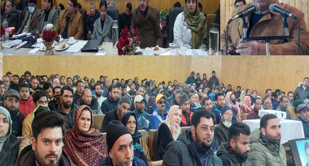 Sarmad Hafeez holds public outreach camp at Town Hall Kupwara, e-inaugurates development projects
