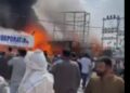 Showroom Gutted in Maloora Srinagar Fire; Firefighter Injured During Operation