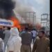 Showroom Gutted in Maloora Srinagar Fire; Firefighter Injured During Operation