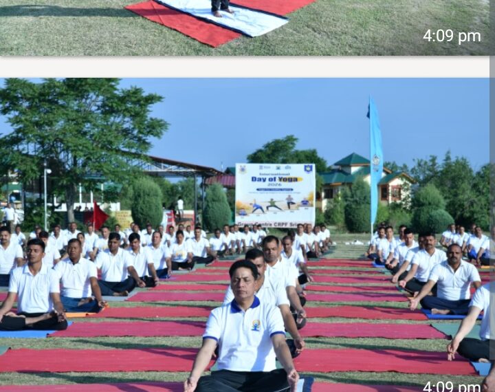 CRPF Leads Massive Yoga Day Celebrations Across Central Kashmir, Promotes Wellness and Resilience