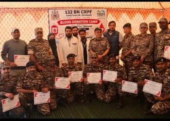 Gesture Of Life And Humanity”: CRPF 132 Battalion Organises Blood Donation Camp In Srinagar