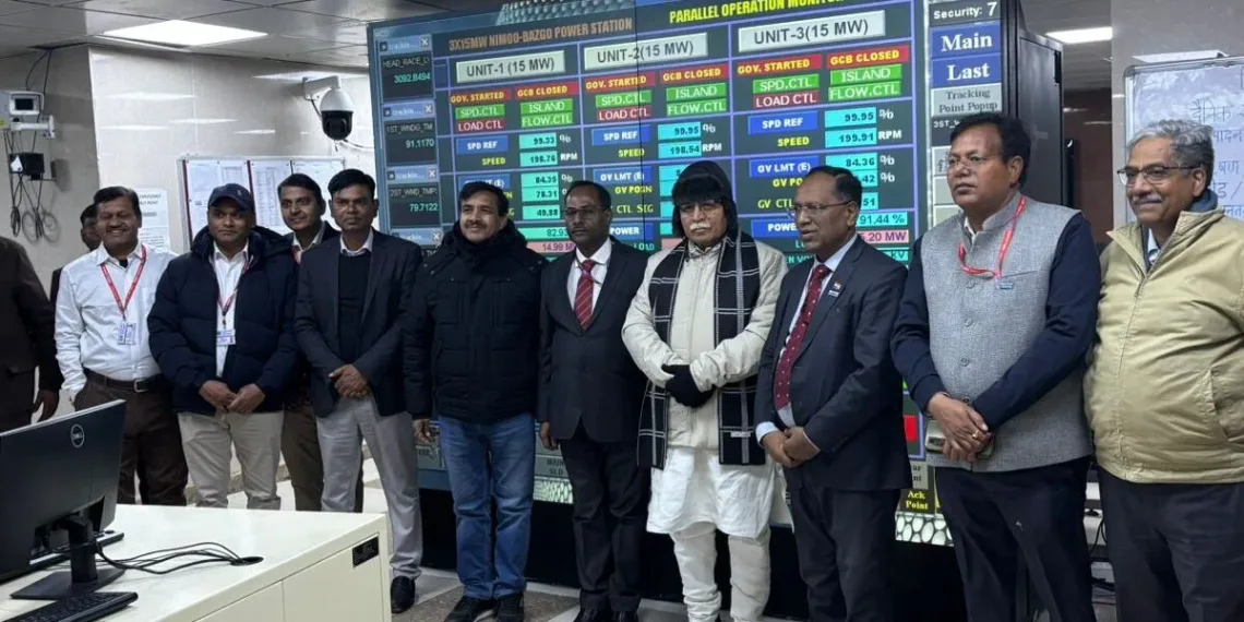 Union Minister  Shri Manohar Lal visits 45 MW NHPC Nimoo Bazgo Power Station