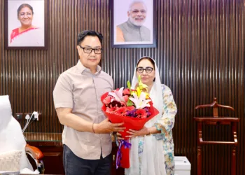 ڈاکٹر اندرابی نے نئی دہلی میں اقلیتی امور کے مرکزی وزیر کرن رجیجو سے ملاقات کی۔