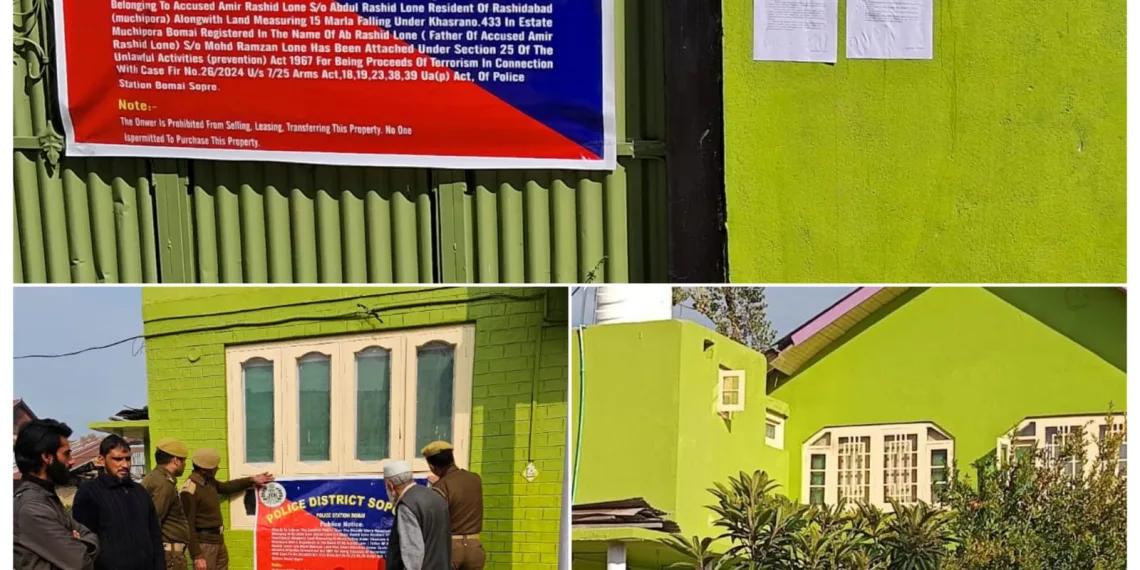 Police attaches property of terror associate in Sopore