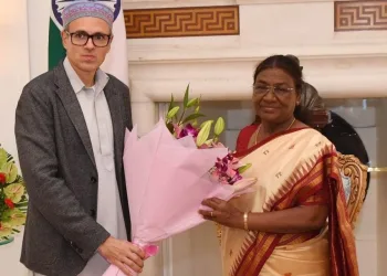 Chief Minister Omar Abdullah meets President Droupadi Murmu at Rashtrapati Bhavan