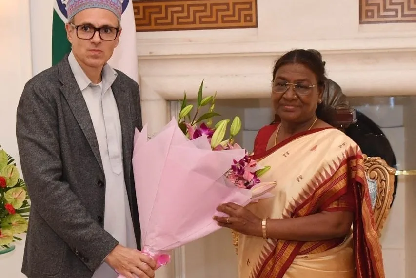 Chief Minister Omar Abdullah meets President Droupadi Murmu at Rashtrapati Bhavan