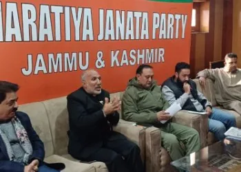 BJP Kashmir Unit Holds Membership Review Meeting at Church Lane Srinagar