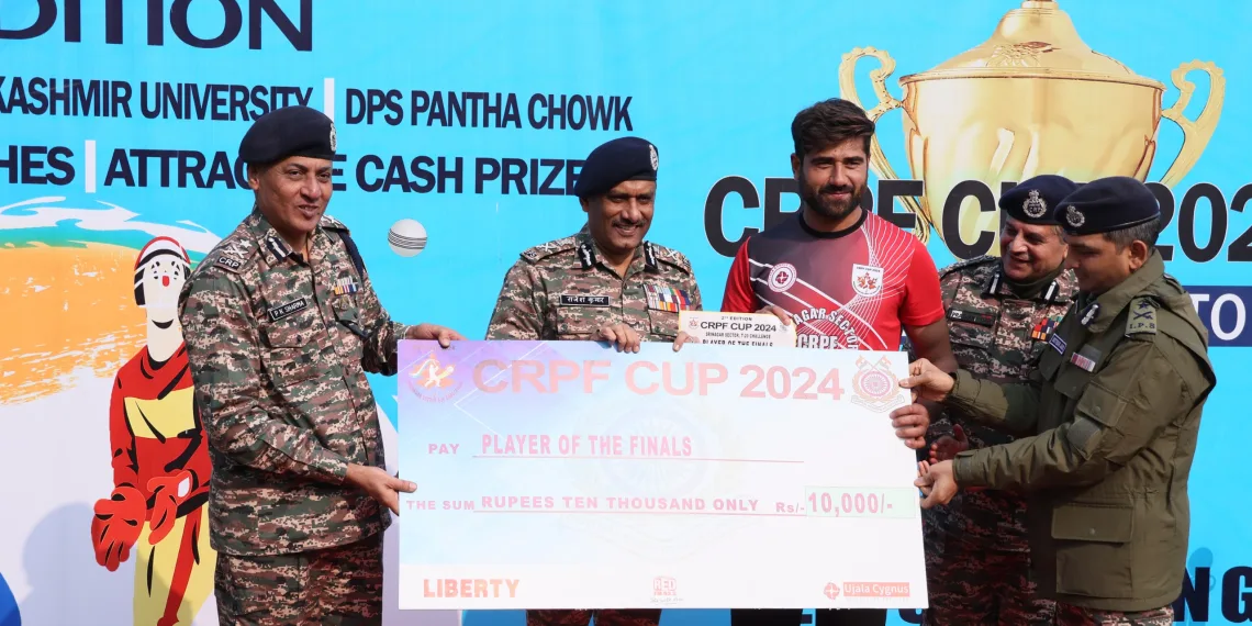 MLA Gymkhana Budgam wins 2nd Edition CRPF Cup 2024 Srinagar Sector T20 Challenge second time in a row.