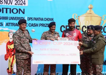 MLA Gymkhana Budgam wins 2nd Edition CRPF Cup 2024 Srinagar Sector T20 Challenge second time in a row.