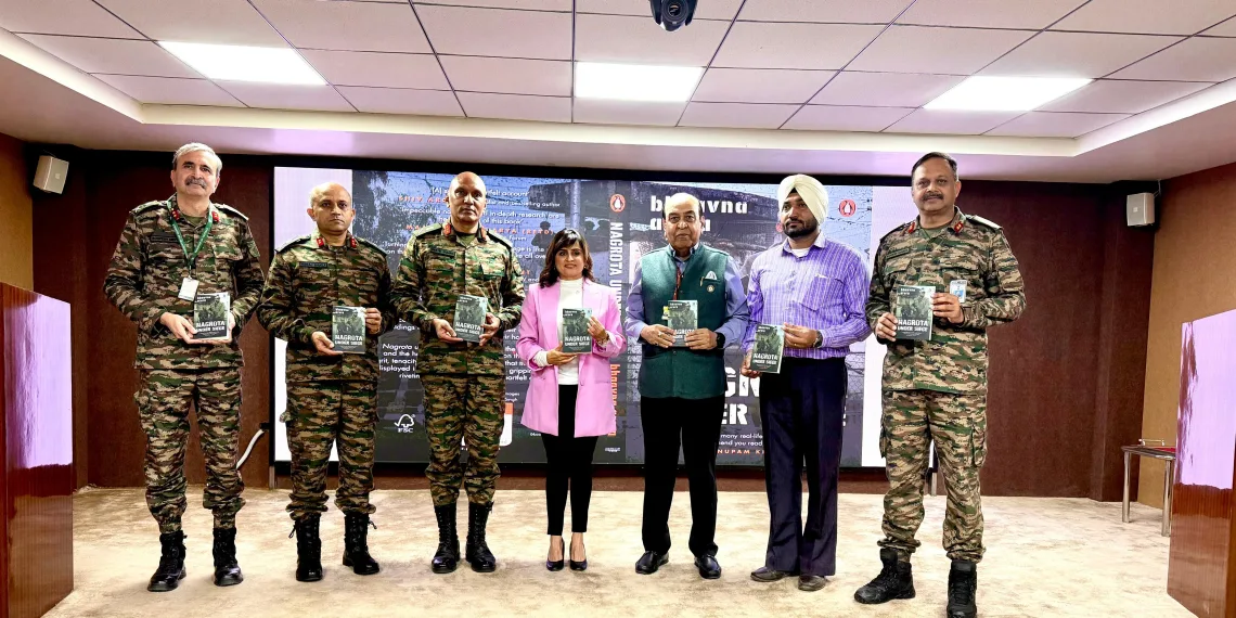 Lt Gen Pratik Sharma, DCOAS Strat releases ‘Nagrota Under Siege’ at CLAWS, Delhi Cantt, New Delhi