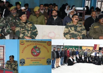 “Border Security Force Organizes ‘Nasha Mukt Bharat Abhiyan’ at Karnah to Promote Drug-Free Living”