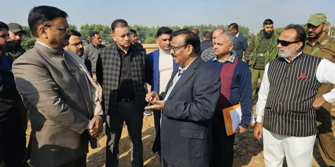 Javed Rana visits timber depo at Sunjwan