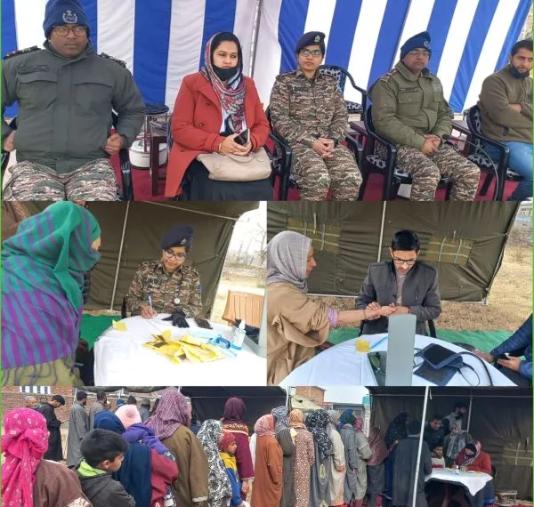 163 Battalion CRPF Organizes Successful Free Medical Camp at Checkiwangund in Qazigund 