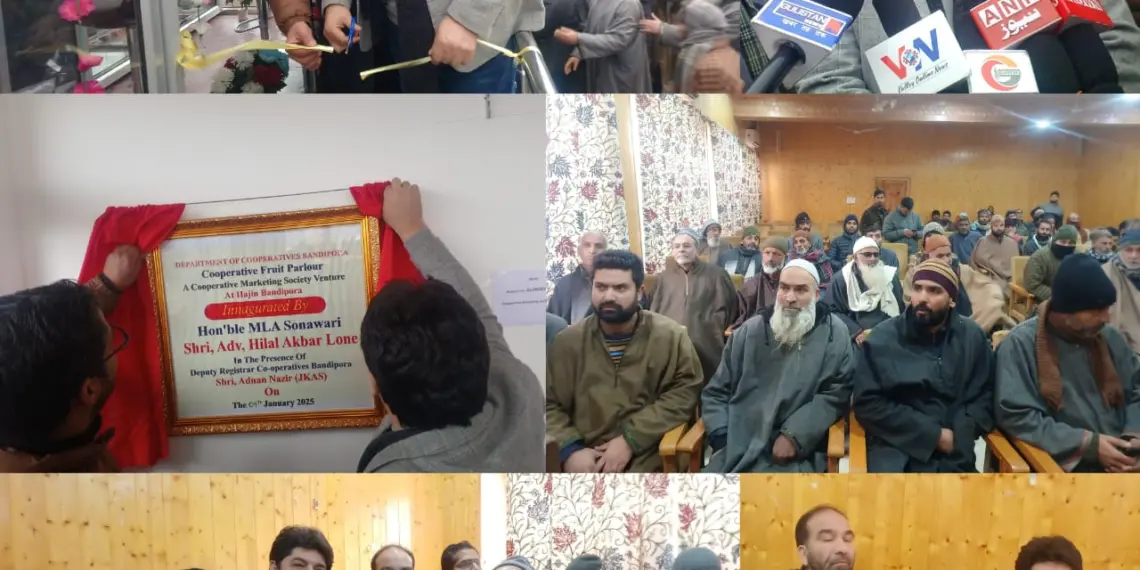 MLA Sonawari inaugurates Cooperative Fruit Parlour at Hajin Bandipora