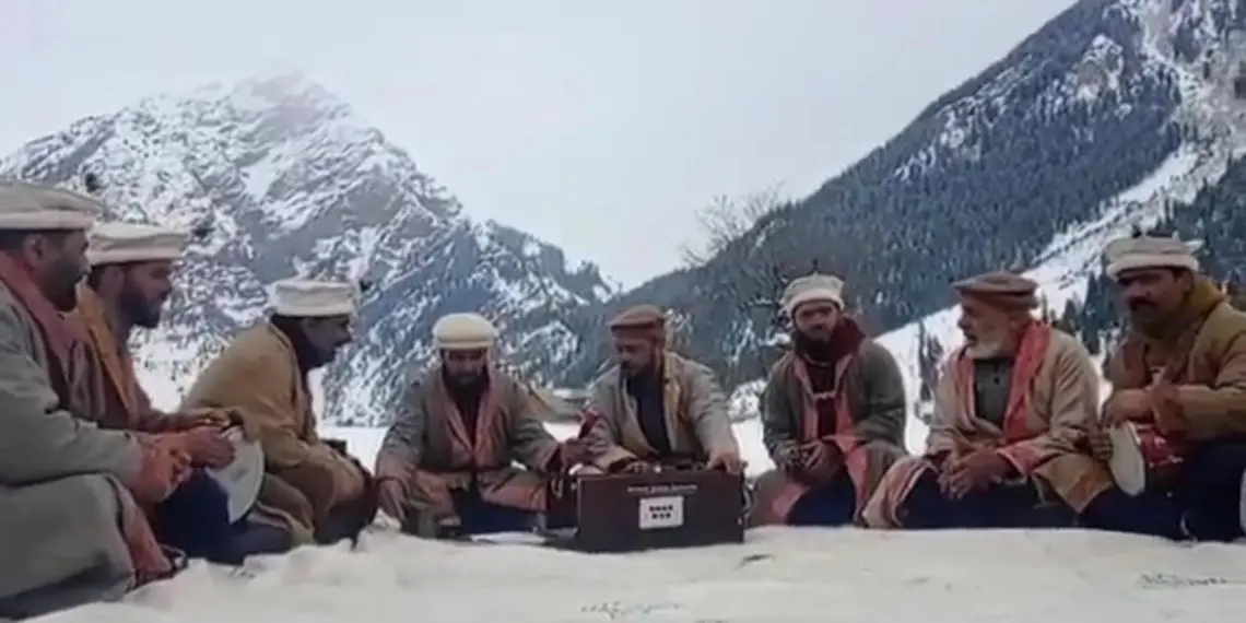 Winter Harmony: Men of Gurez Valley Sing Folk Songs Amid Snow-Covered Peaks
