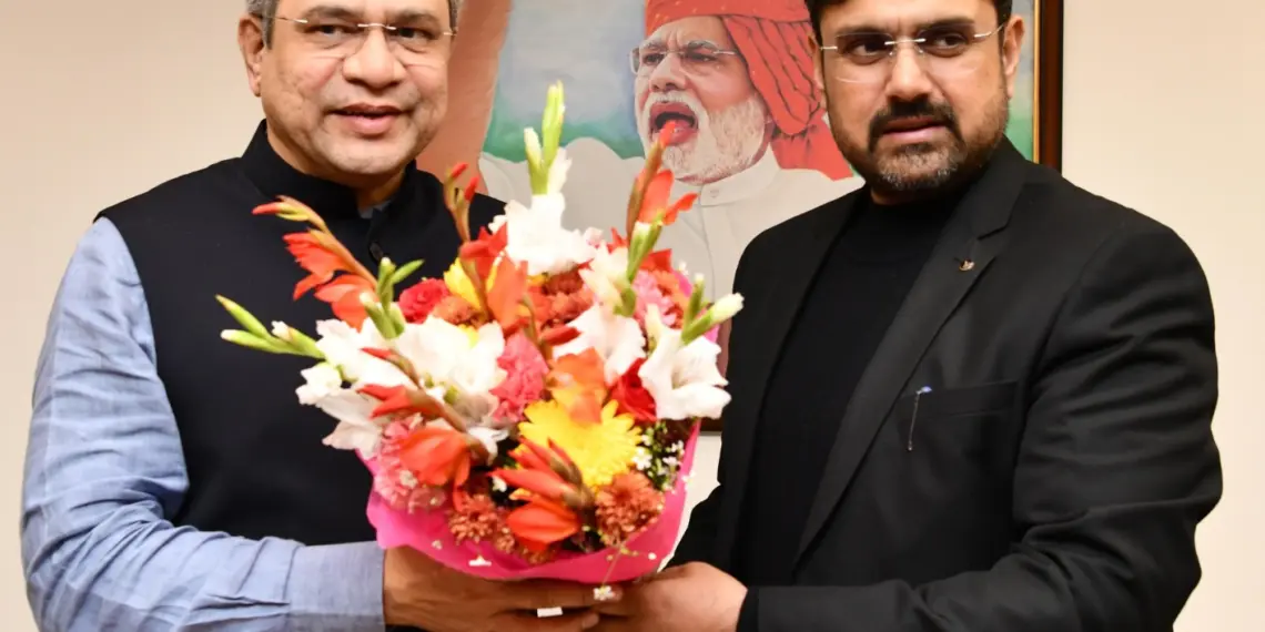 Satish Sharma calls on Union Minister Ashwini Vaishnav