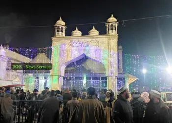 Hazratbal Shrine Beaming with Lights as Thousands Gather for Shab-e-Meraj Prayers