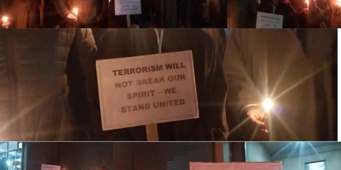 Saderkoot Bala Residents Hold Candlelight March to Condemn Kulgam Terror Attack