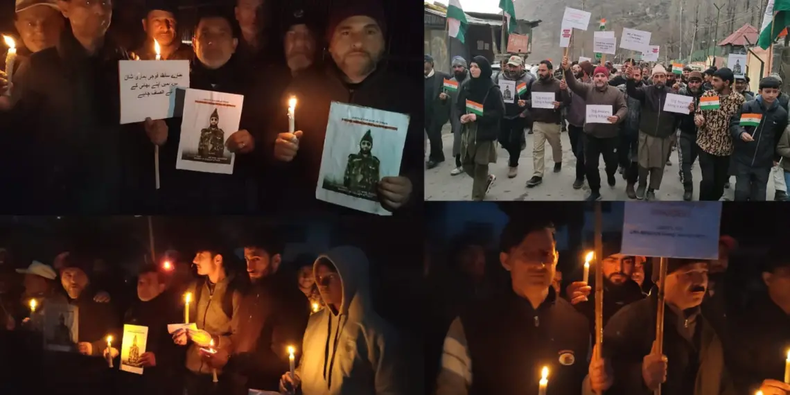 Locals in Teetwal, Hold Candlelight March to Condemn Killing of Ex-serviceman
