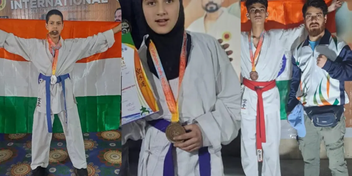 Three Karate champs from Anantnag, Shine at International Championship