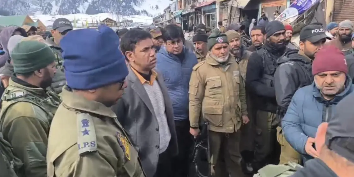 Sonamarg Devastating Fire: Div Com, MLA Kangan, DC, SSP Ganderbal Visit Affected Market