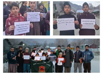 Nation Pays Homage to Pulwama Martyrs; Tangdhar Students Organize Solidarity March