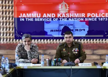 IGP Kashmir V.K Birdi IG CRPF holds joint security review meeting at PCR Kashmir