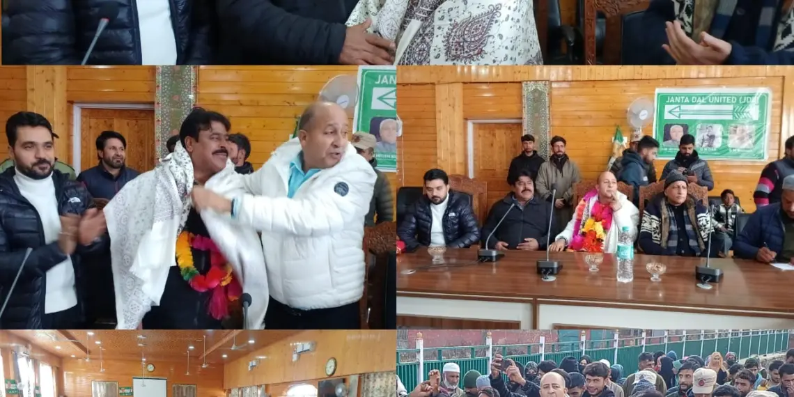 JDU President GM Shaheen Holds Public Meeting in Sumbal Sonawari, Urges Preparation for Upcoming Elections