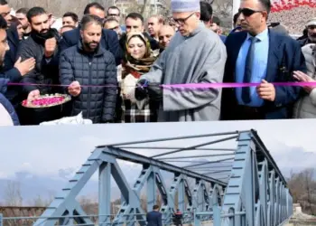 CM Omar Abdullah inaugurates Akhal Bridge at Kangan