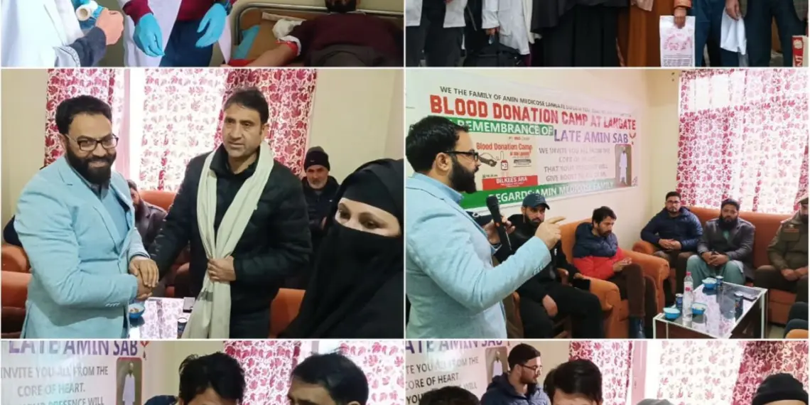 RED DROP, Kashmir Concern Organize Blood Donation Camp at SDH Langate