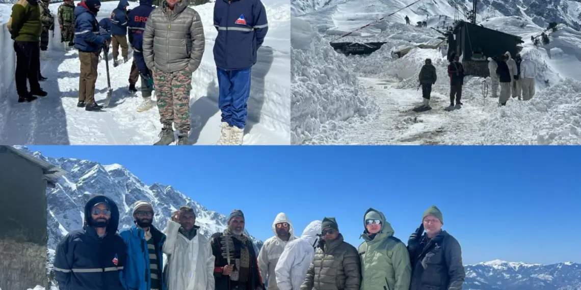 Deputy Commander 104 Shakti Vijay Brigade Leads Restoration Efforts in Karnah Amid Heavy Snowfall