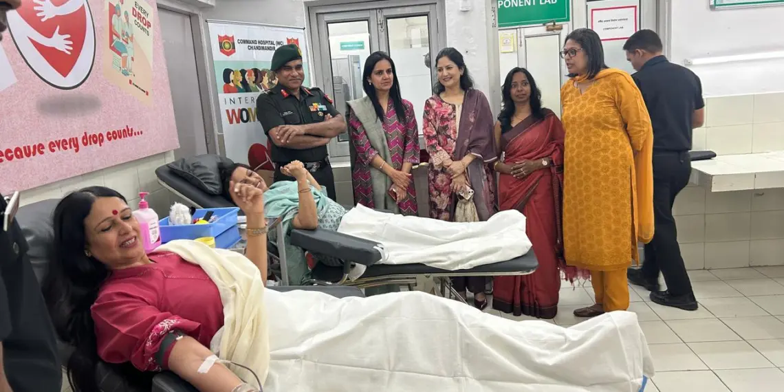 BLOOD DONATION CAMP AT BLOOD CENTRE, COMMAND HOSPITAL (WC) CHANIDMANDIR CANTT ON OCCASION OF INTERNATIONAL WOMEN’S DAY