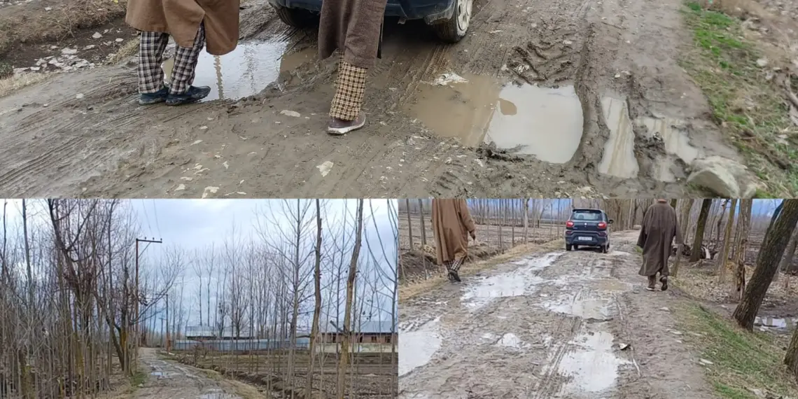 Inderkoot-Nowgam Link Road in Shambles: Residents and Students Suffer