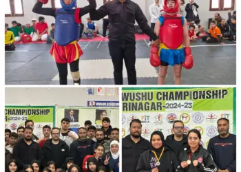 Young Athletes Shine at District Wushu Championship 2024-25 in Srinagar