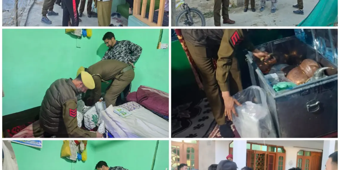 Budgam Police Raid Multiple Locations in Ongoing Crackdown Against Banned Organisations