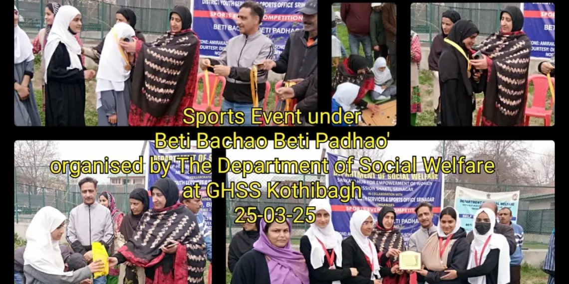 Social Welfare Organised Sports Events Across Srinagar Under ‘Beti Bachao Beti Padhao’ Initiative