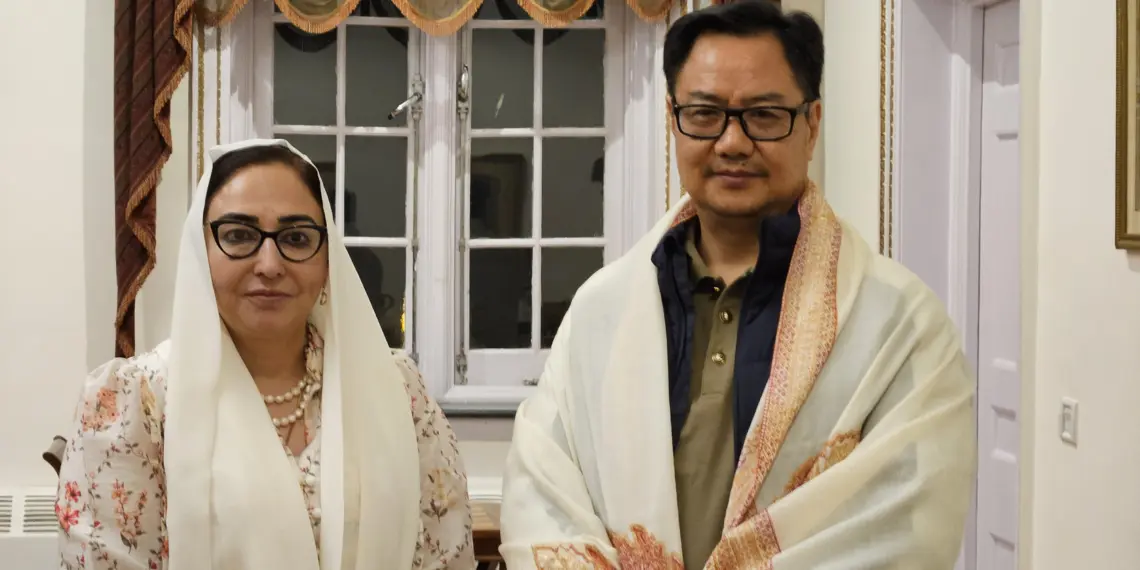 Dr Darakhshan Andrabi Meets Kiren Rijiju in Srinagar, Discusses Waqf Reforms and Development Plans