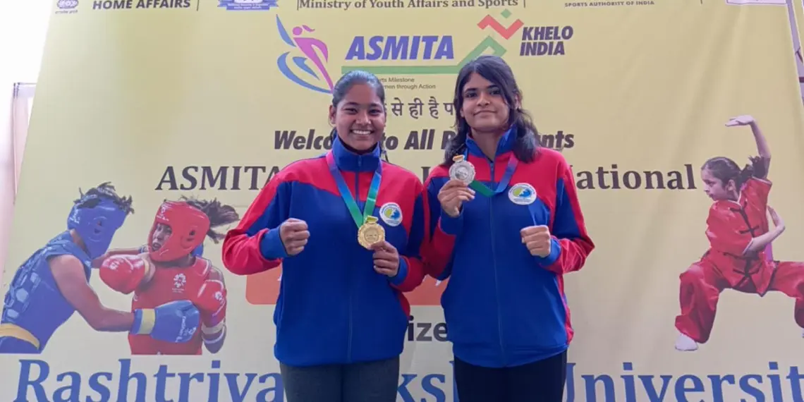 Tanya, Ashmi Win Big for MP at Khelo India Wushu League