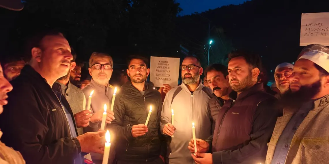 Kashmir Stands United Against Terror”: Candlelight Vigil Held in Uri to Honour Pahalgam Victims