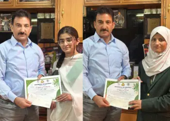 GVEI student bags 1st position at Earth Day celebrations at KU